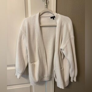 Quince Ivory Ribbed Cardigan
